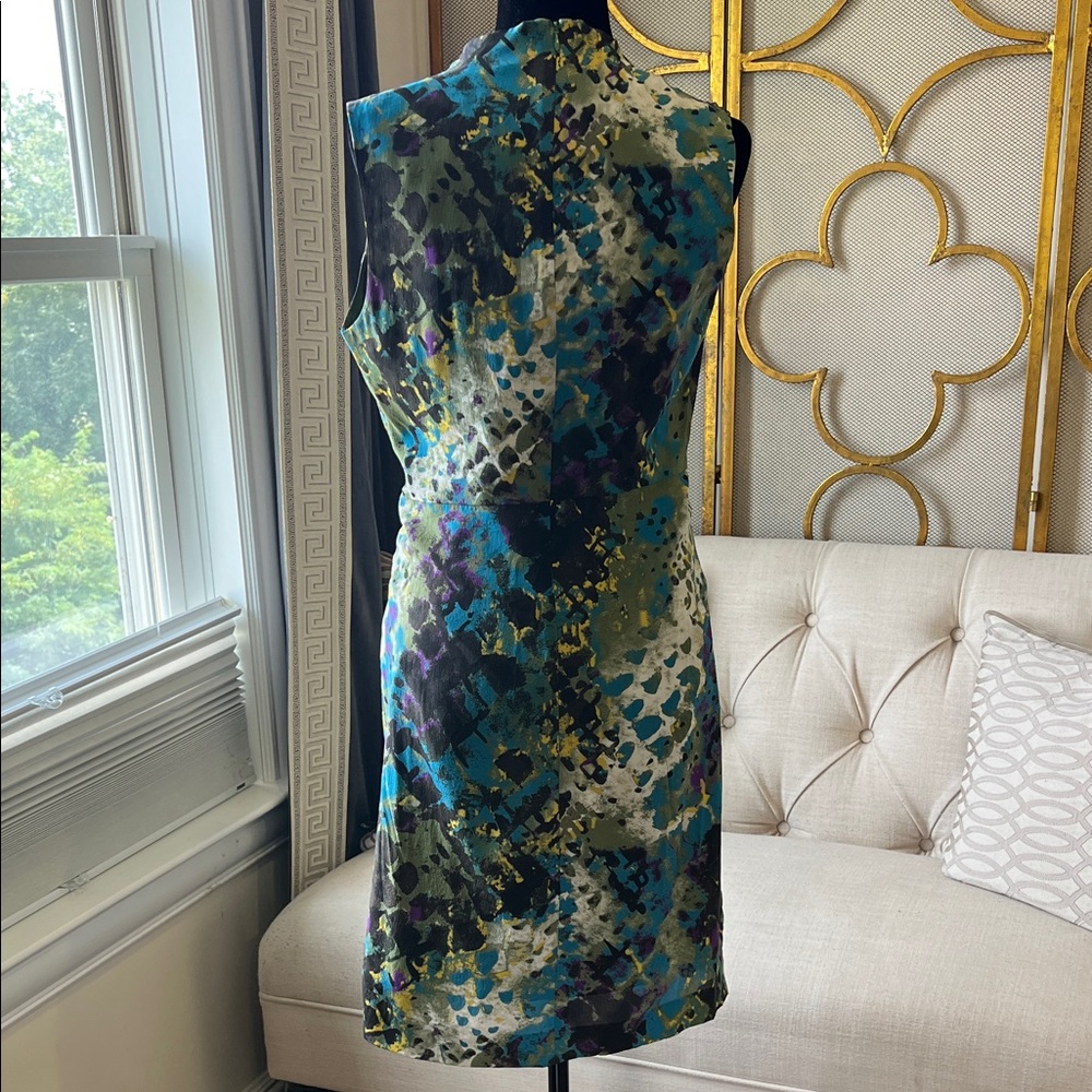 Kenneth Cole Vibrant Blue and Green Mini Dress - Picture 2 of 3